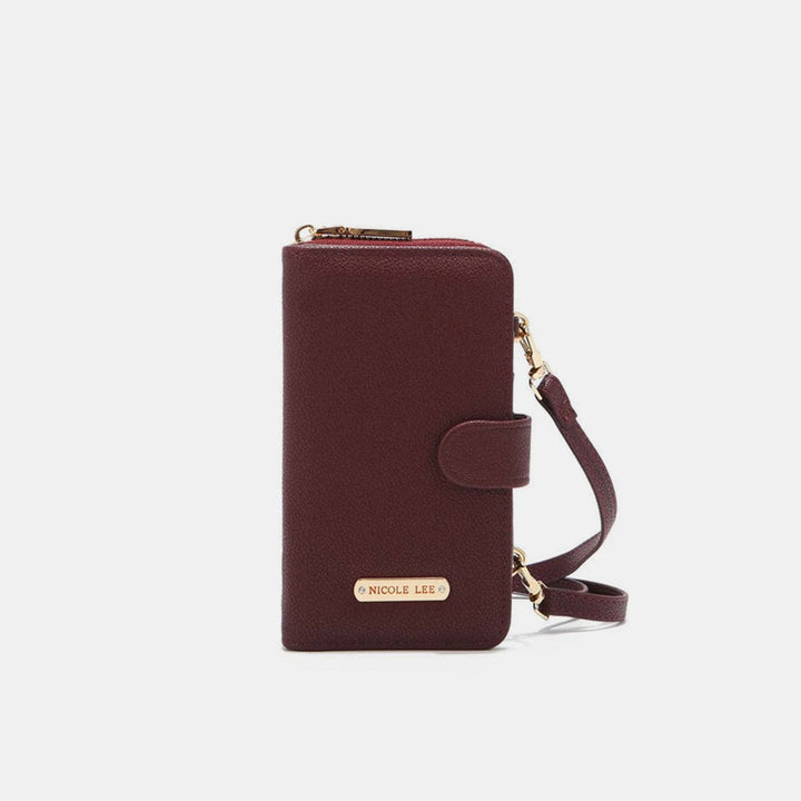 The802Gypsy-TRENDSI Women’s Handbags-wallet Wine / One Size ❤️GYPSY-Nicole Lee USA-2 Piece Phone Case Crossbody Wallet