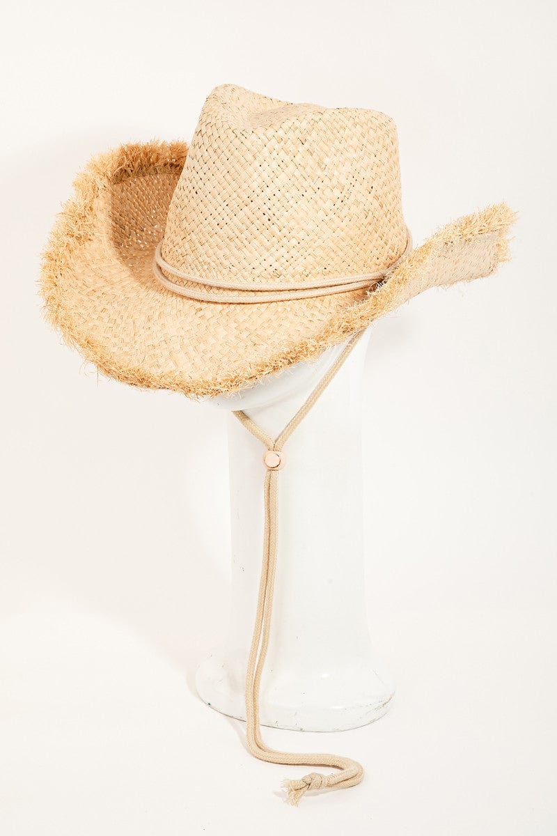The802Gypsy women's hats IV / One Size ❤️GYPSY-Fame-Adjustable Strap Raw Hem Weave Hat