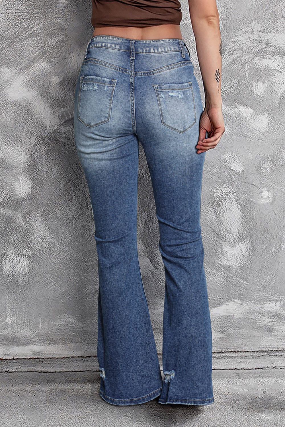 The802Gypsy  Women's Jeans Traveling Gypsy Distressed Flare Jeans