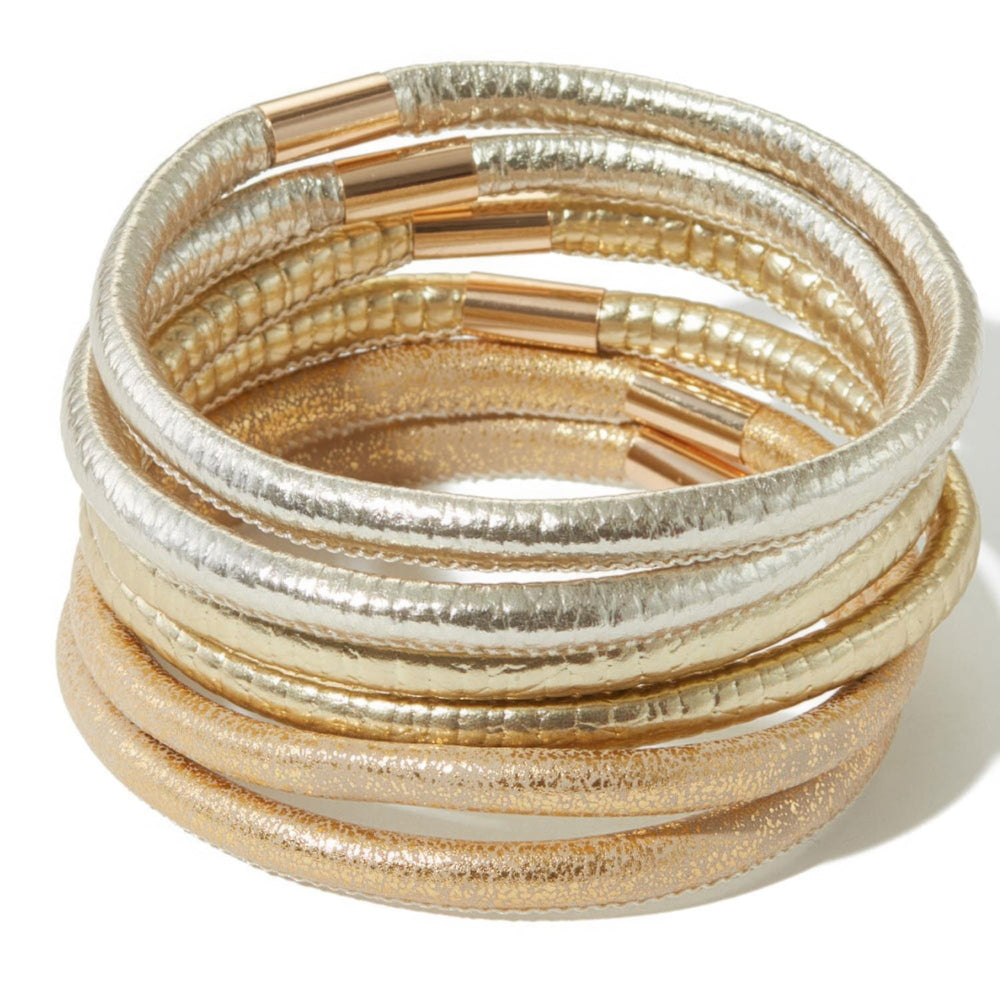 The802Gypsy  Women's jewelry Gold ❤GYPSY LOVE-Multi Pu Bracelet Set(6pcs)