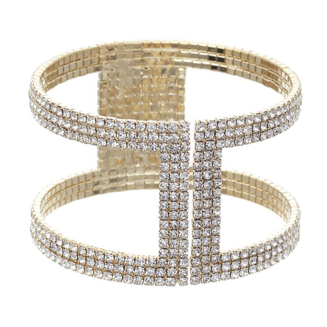 The802Gypsy  Women's jewelry Gold ❤GYPSY LOVE-Rhinestone Memory Wire Bracelet