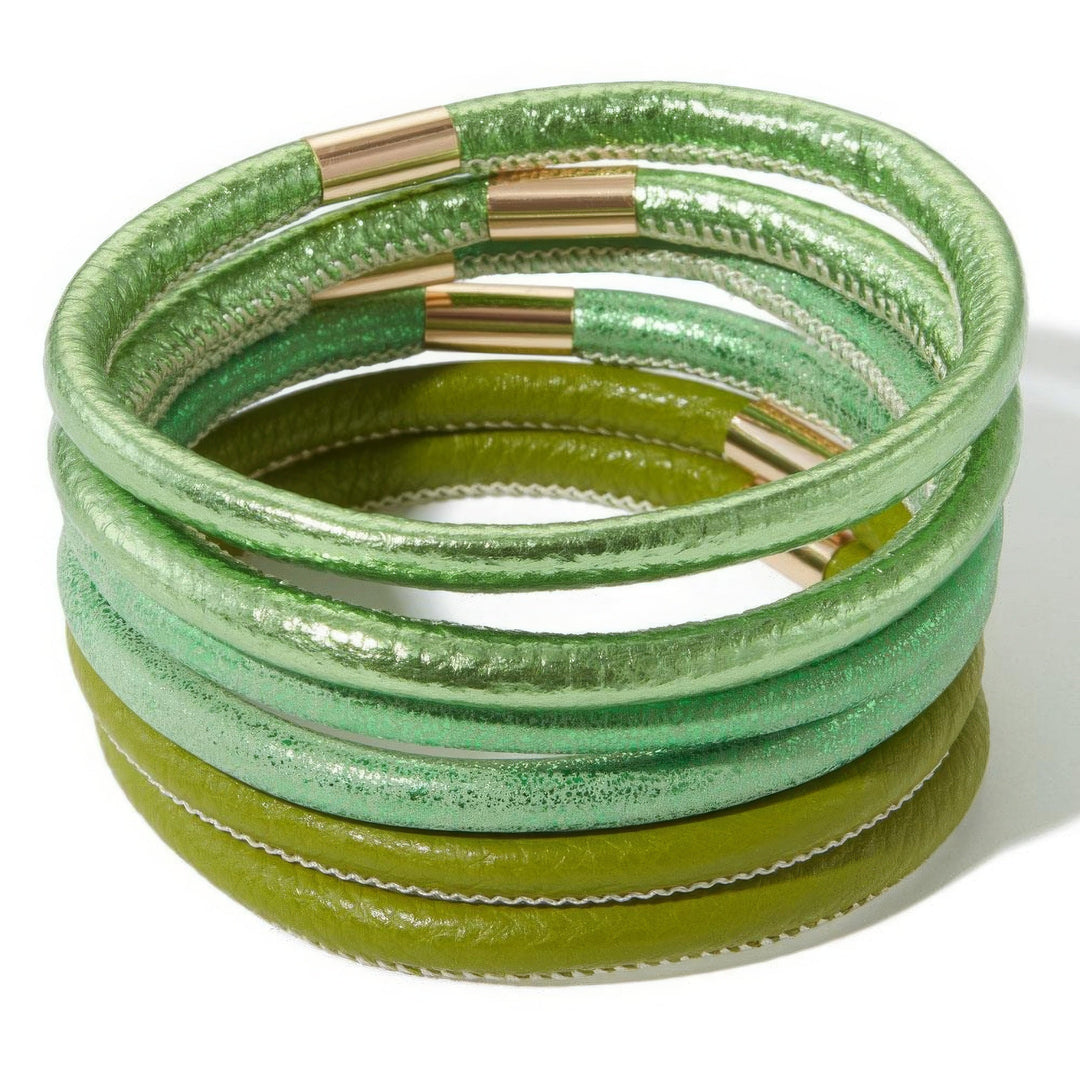 The802Gypsy  Women's jewelry Green ❤GYPSY LOVE-Multi Pu Bracelet Set(6pcs)