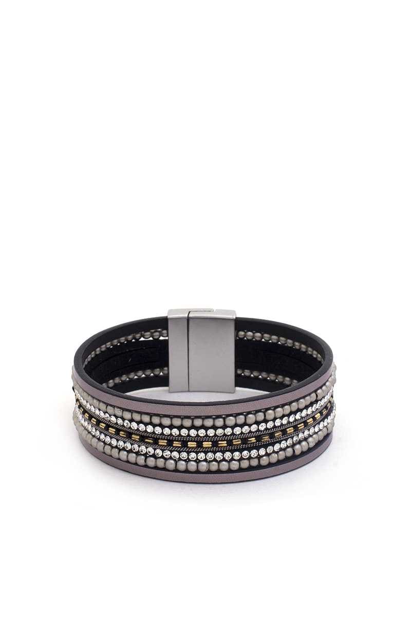 The802Gypsy  Women's jewelry Hematite ❤GYPSY LOVE-Rhinestone Beaded Magnetic Bracelet