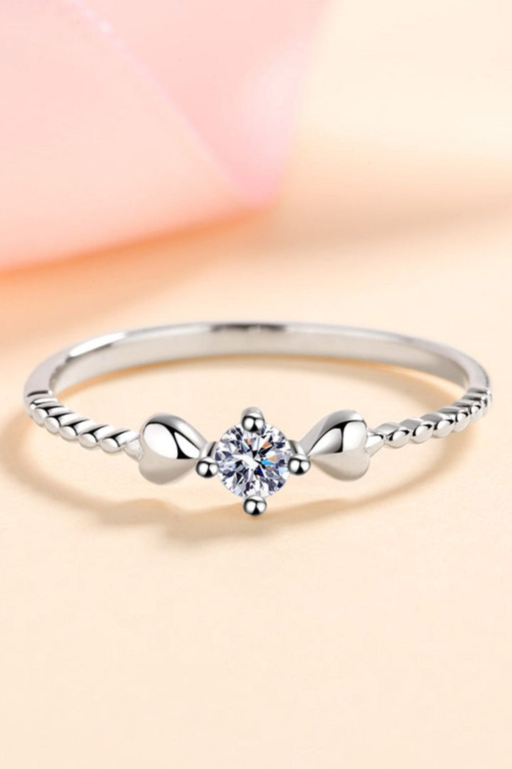 The802Gypsy Women's jewelry Silver / 4 GYPSY-Adored Moissanite Heart 925 Sterling Silver Ring