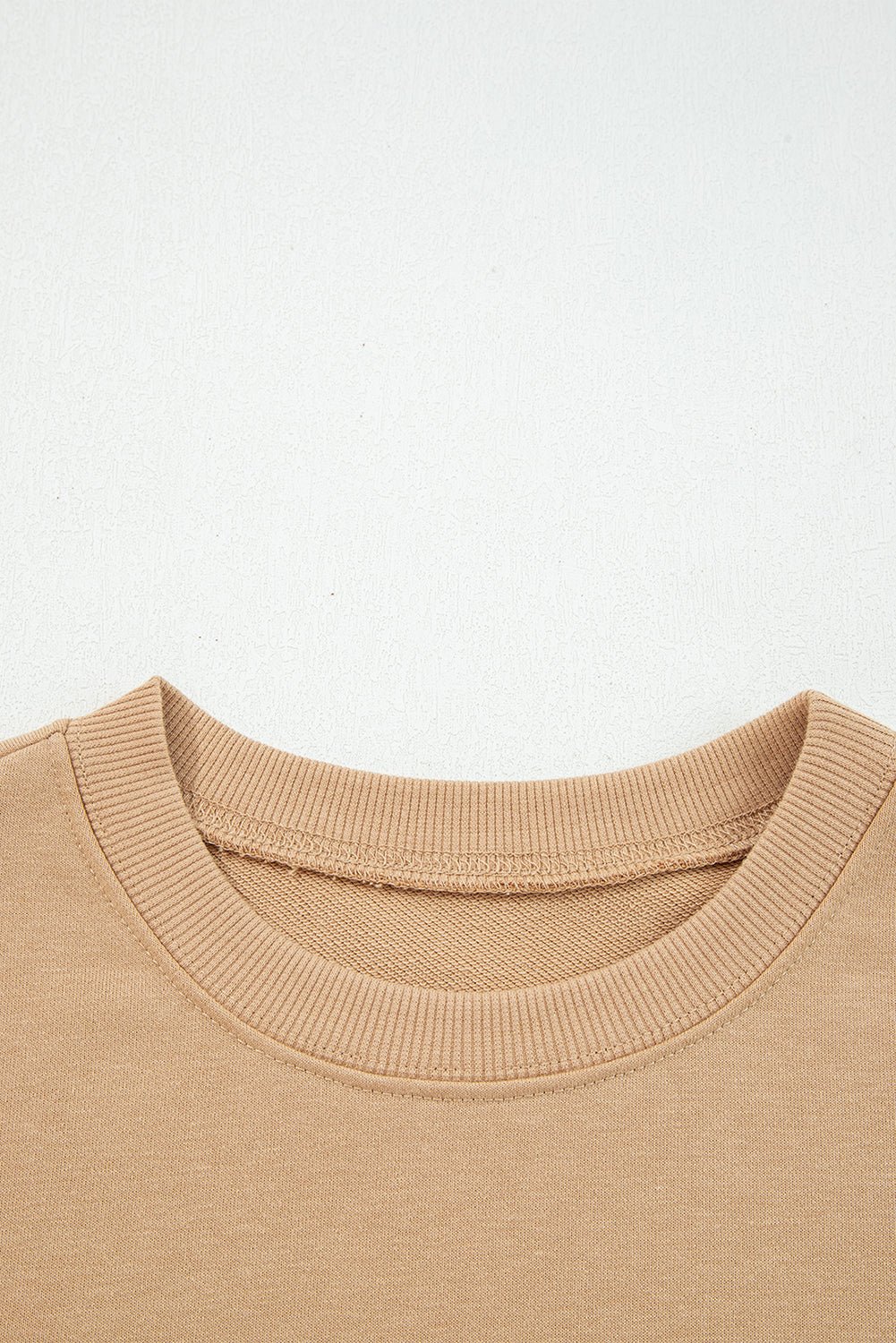Oversized Varsity Striped Sweatshirt - Coffee