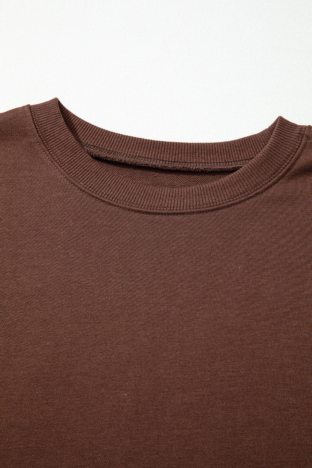 Oversized Varsity Striped Sweatshirt - Coffee