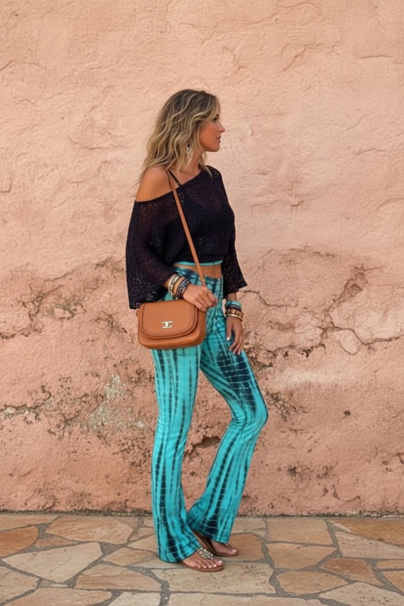 Crochet Boat Neck Knit Top - Trendy Tops/ Sweaters & Cradignas in Yellow for Women | The802Gypsy