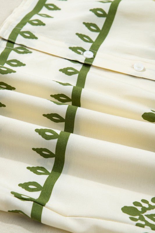 JUNIPER BLVD Boho Tie V - Neck Puff Sleeve Shirt - Trendy Tops/Blouses & Shirts in Apricot for Women | The802Gypsy