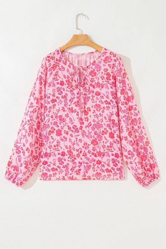 JUNIPER BLVD Pink Floral Lightweight Blouse - Trendy Tops/Blouses & Shirts in Pink for Women | The802Gypsy