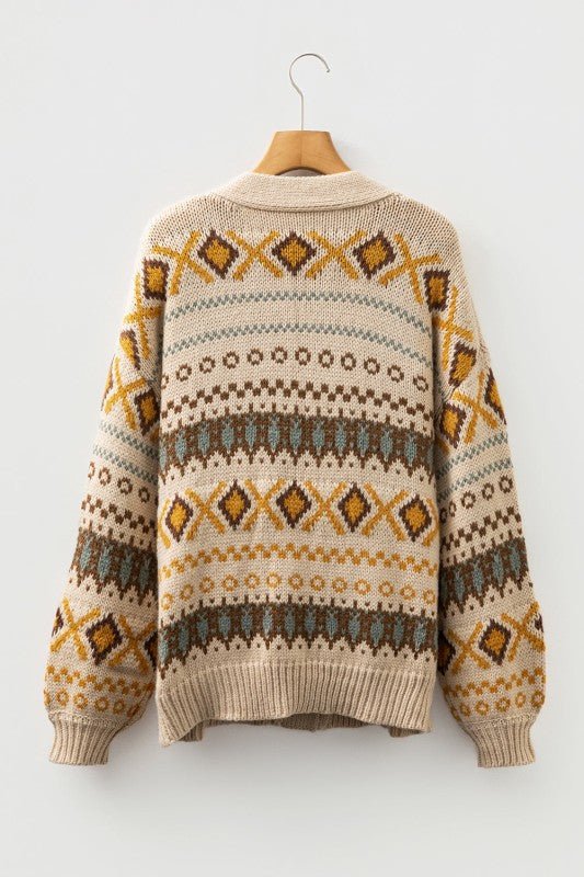 Juniper Blvd Cowgirl Chic Knitted Button Wrap Cardigan - Trendy Tops/Cardigans in Khaki for Women | The802Gypsy
