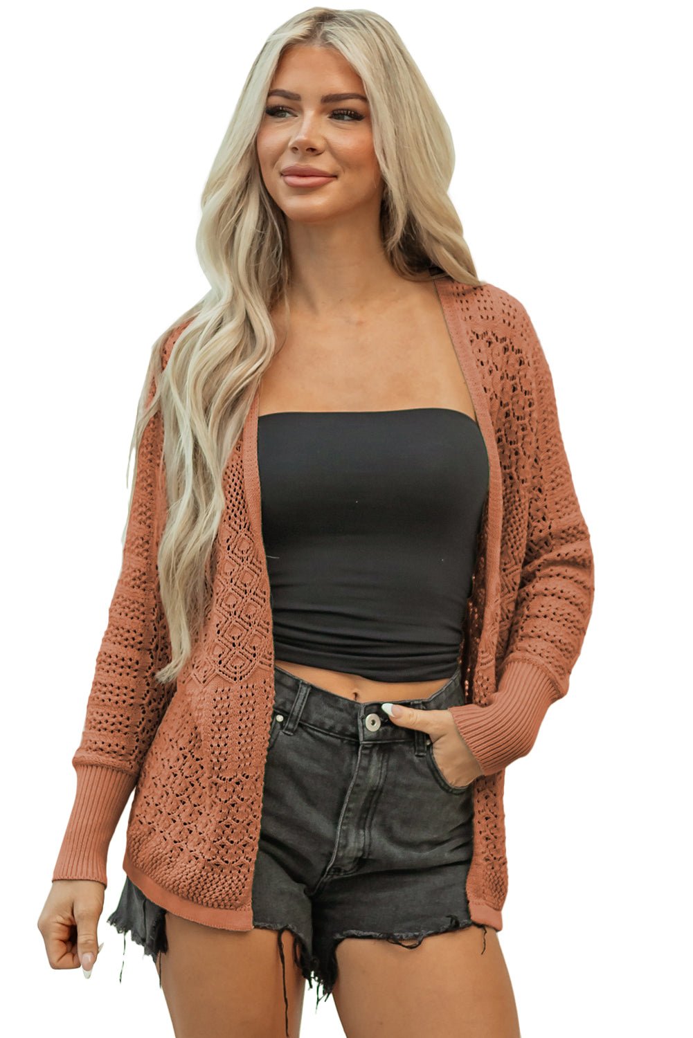 Gypsy Breeze Lightweight Cardigan - Trendy Tops/Cardigans in Redwood Burl for Women | The802Gypsy