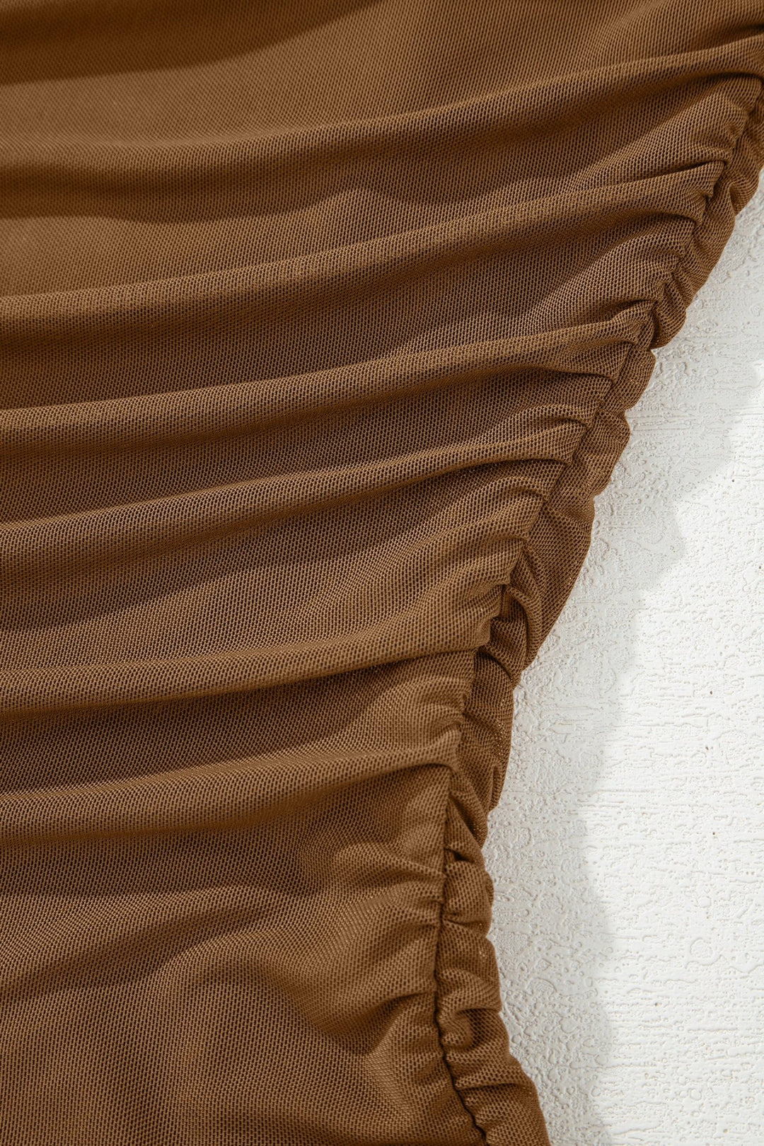 Fiery Red Sheer Mesh Patchwork High Neck Long Sleeve Top - Trendy Tops/Long Sleeve Tops in Black for Women | The802Gypsy