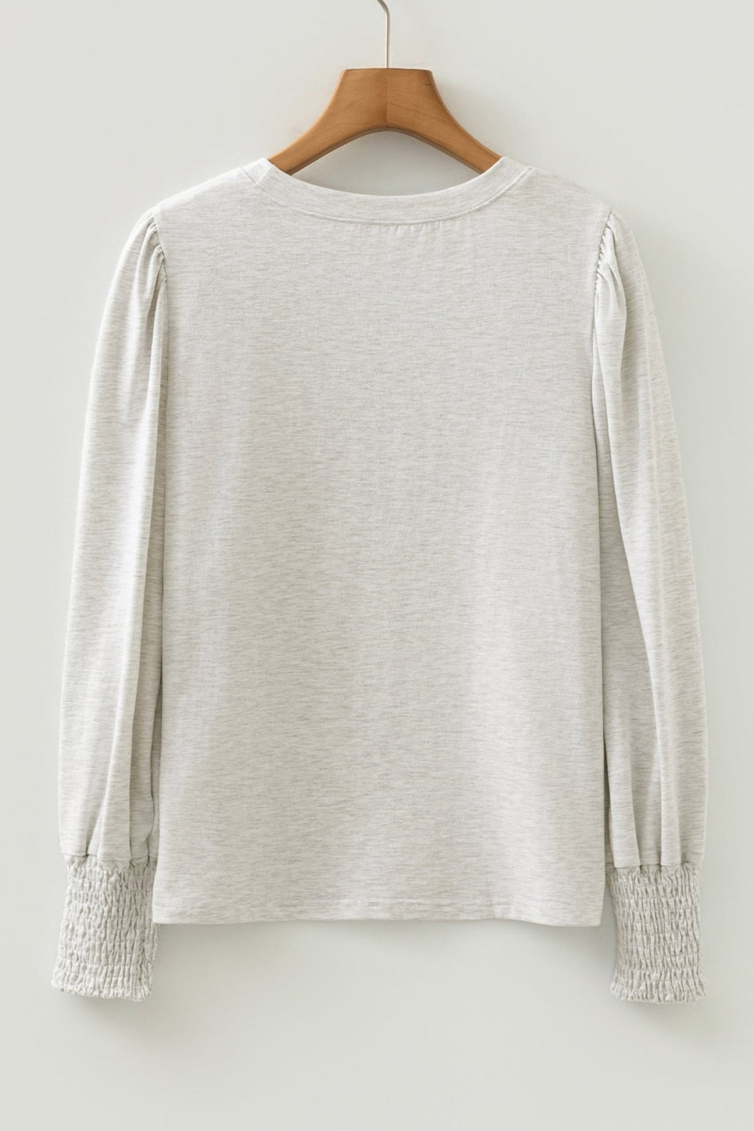 Oatmeal Puff Sleeve Peasant Top - Trendy Tops/Long Sleeve Tops in Oatmeal for Women | The802Gypsy