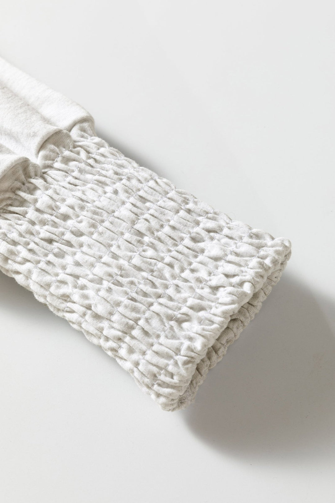 Oatmeal Puff Sleeve Peasant Top - Trendy Tops/Long Sleeve Tops in Oatmeal for Women | The802Gypsy