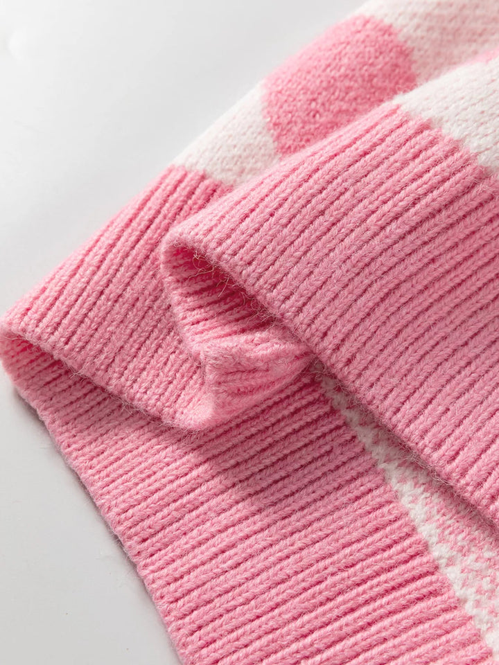 Valentine Heart Round Neck Sweater - Trendy Tops/Sweaters in Blush Pink for Women | The802Gypsy