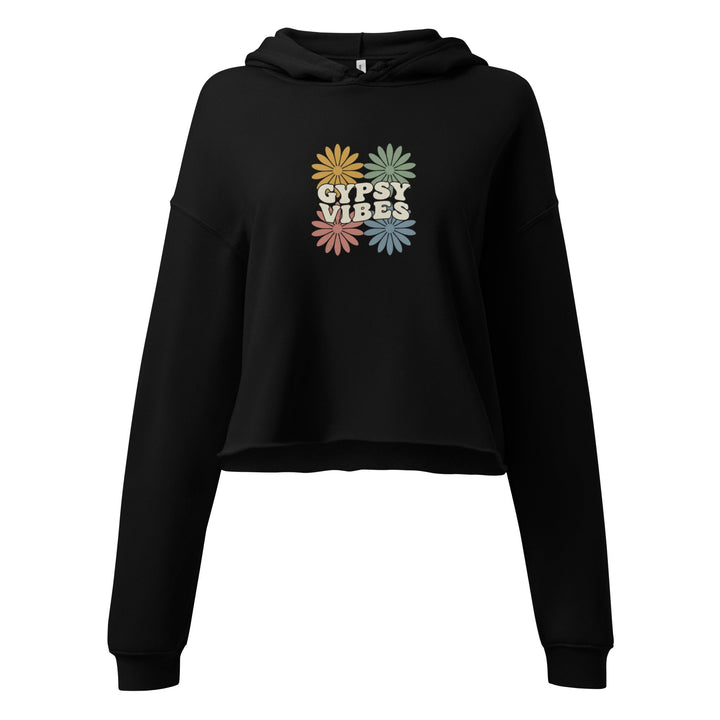 Gypsy Vibes Cropped Hoodie - Trendy Tops/Sweatshirts & Hoodies in Black for Women | The802Gypsy