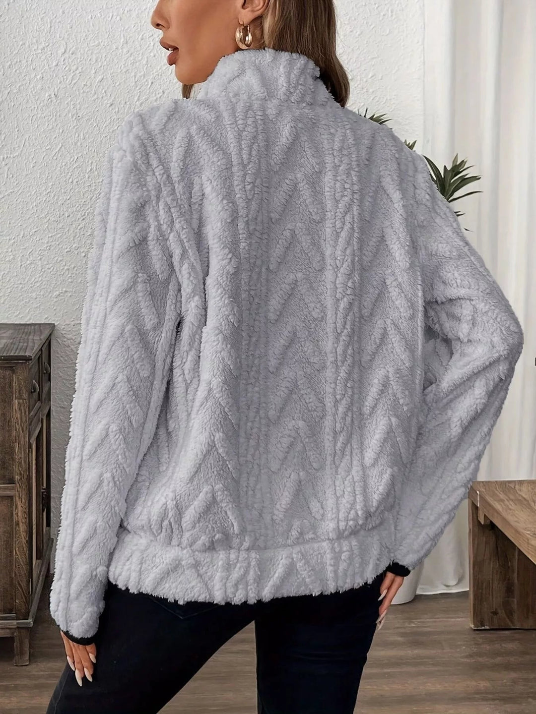 Cozy Fleece Half - Zip Pullover - Trendy Tops/Sweatshirts & Hoodies in Pink for Women | The802Gypsy