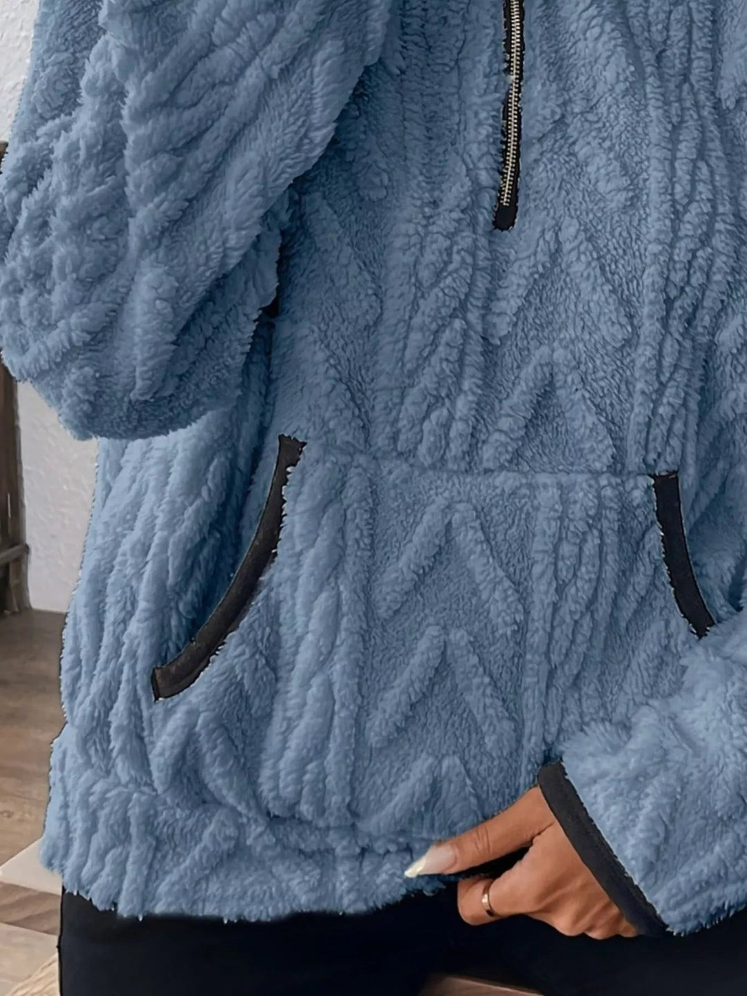 Cozy Fleece Half - Zip Pullover - Trendy Tops/Sweatshirts & Hoodies in Purple for Women | The802Gypsy