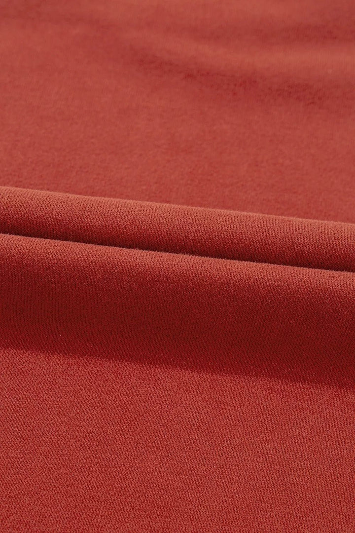 Drawstring Dropped Shoulder Hoodie - Trendy Tops/Sweatshirts & Hoodies in Rust for Women | The802Gypsy