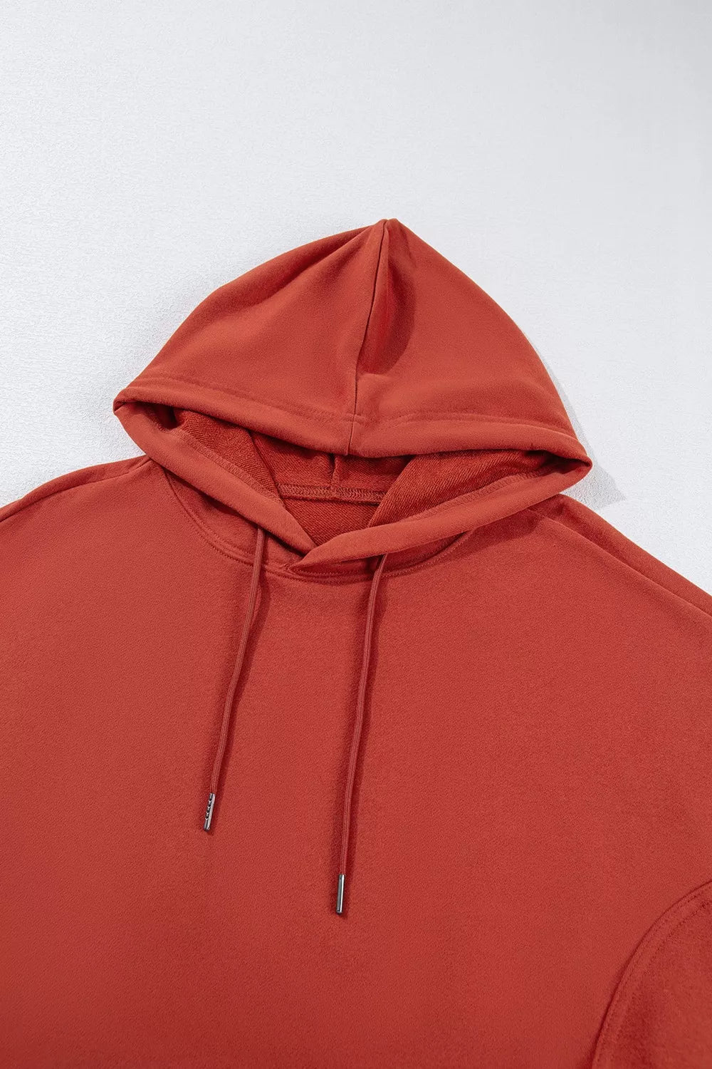 Drawstring Dropped Shoulder Hoodie - Trendy Tops/Sweatshirts & Hoodies in Rust for Women | The802Gypsy