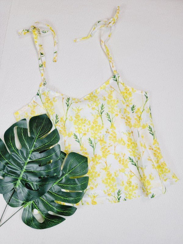 Light Yellow Tops/Tank Tops with S