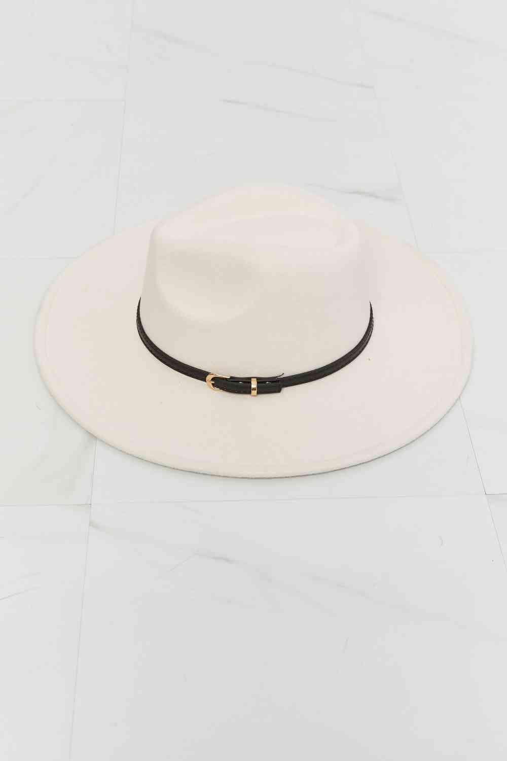Trendsi Accessories Beige / One Size Gypsy Fame Keep It Classy Fedora Hat-Beige