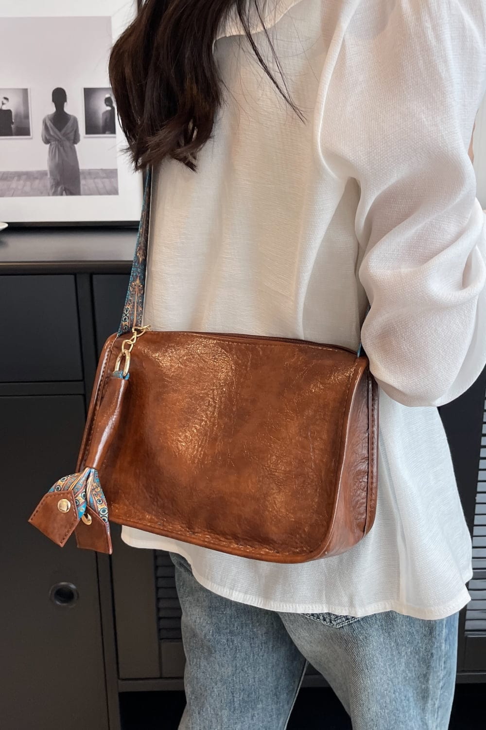 Trendsi Adored PU Leather Shoulder Bag