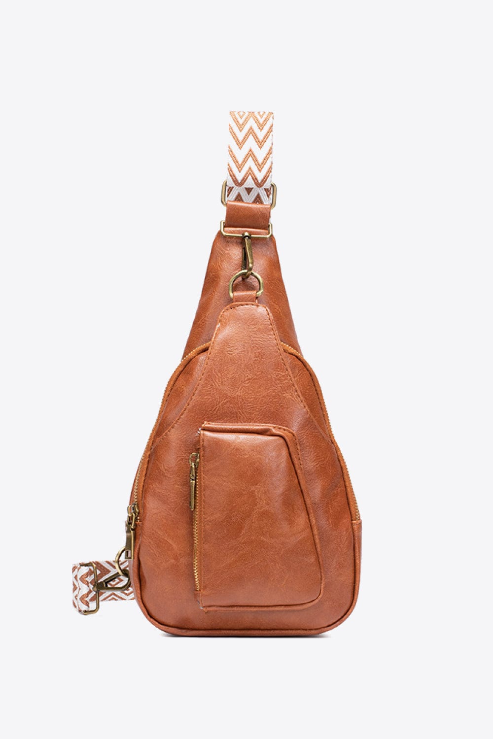 Trendsi Brown / One Size All The Feels PU Leather Sling Bag