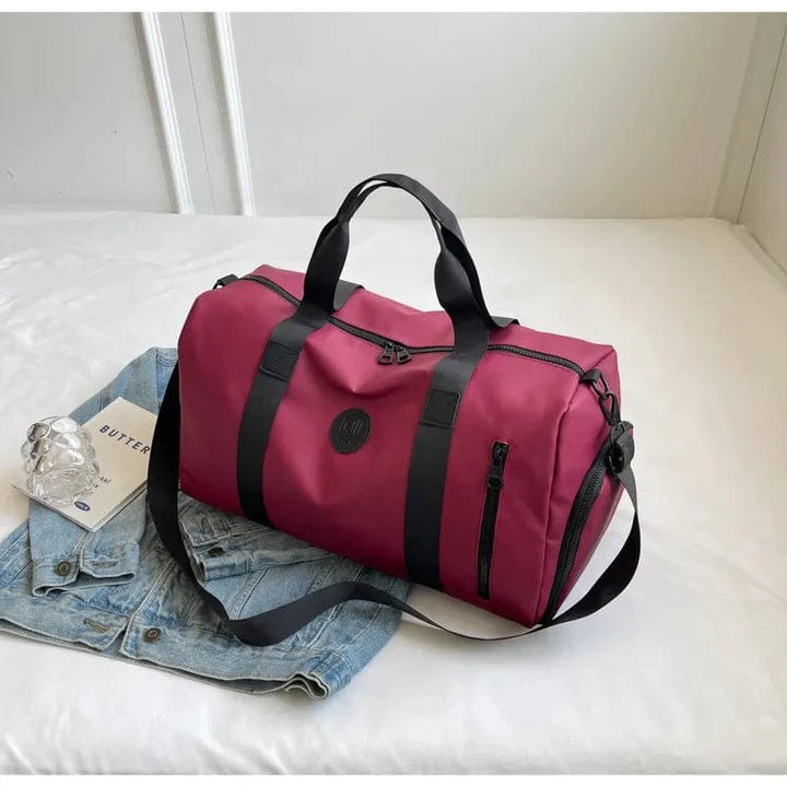 Trendsi Burgundy / One Size Oxford Cloth Travel Bag