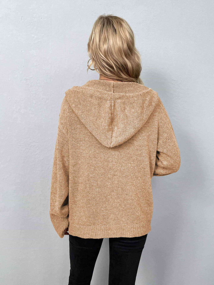 Trendsi cardighan Gypsy Ashley Button-Down Long Sleeve Hooded Sweater