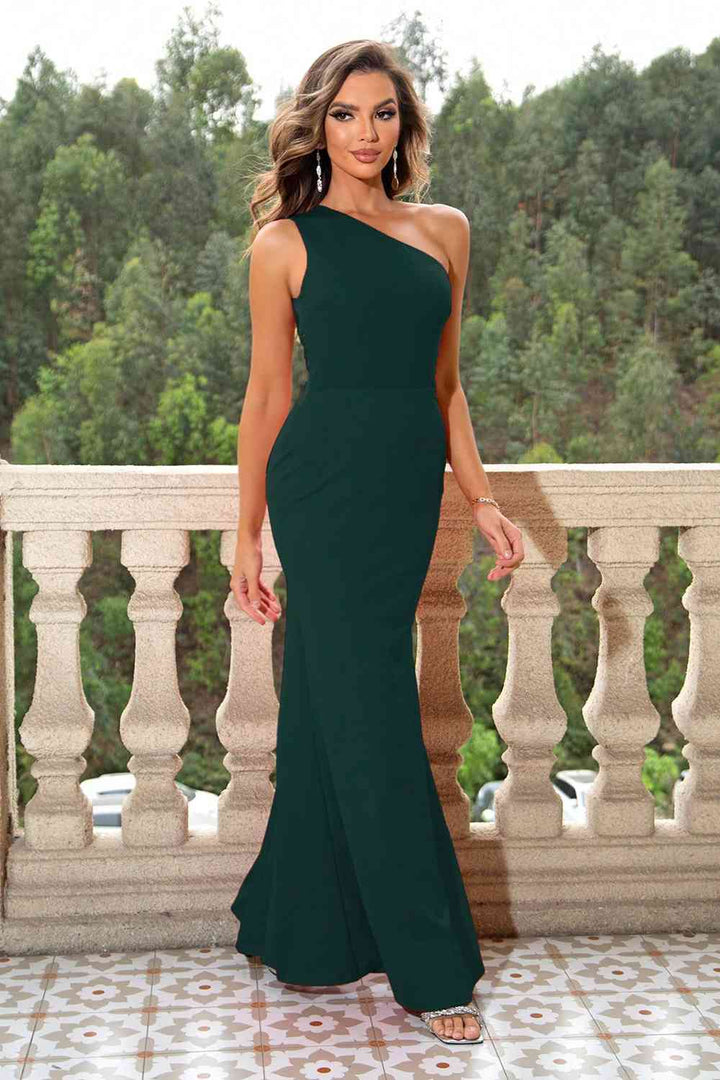 Trendsi dress Green / XS Gypsy Sal One-Shoulder Sleeveless Maxi Dress