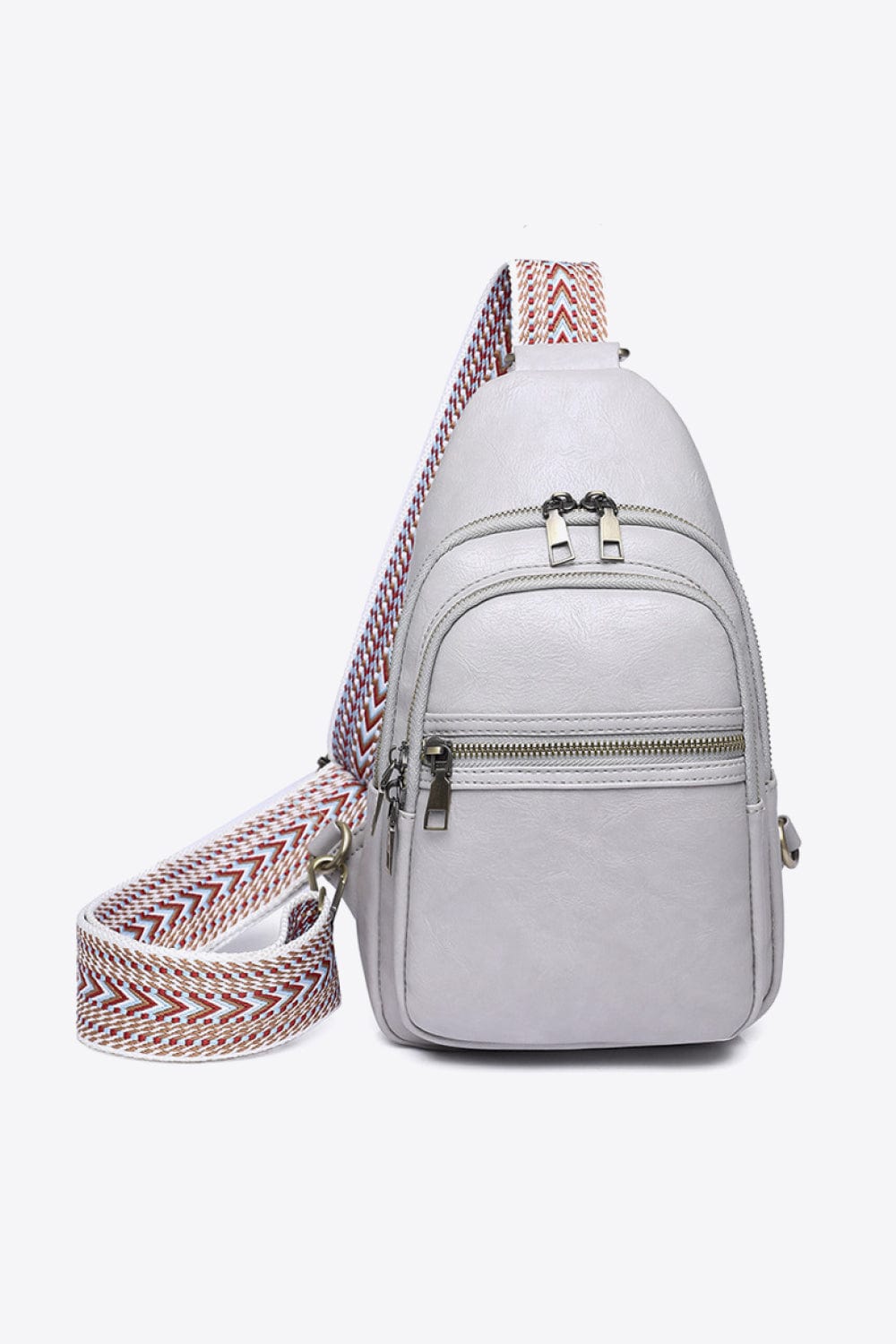 Trendsi Gray Dawn / One Size Adored It's Your Time PU Leather Sling Bag