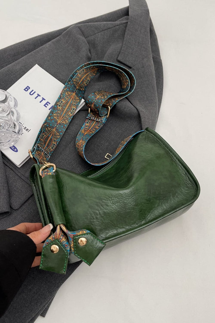 Trendsi Green / One Size Adored PU Leather Shoulder Bag