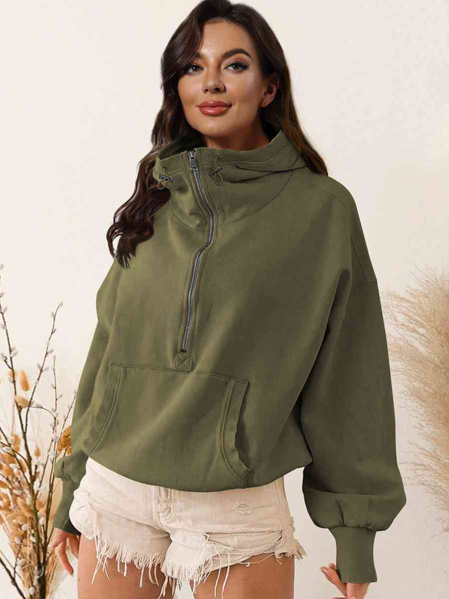 Trendsi hoodie Army Green / S Gypsy Keeper Zip-Up Hoodie