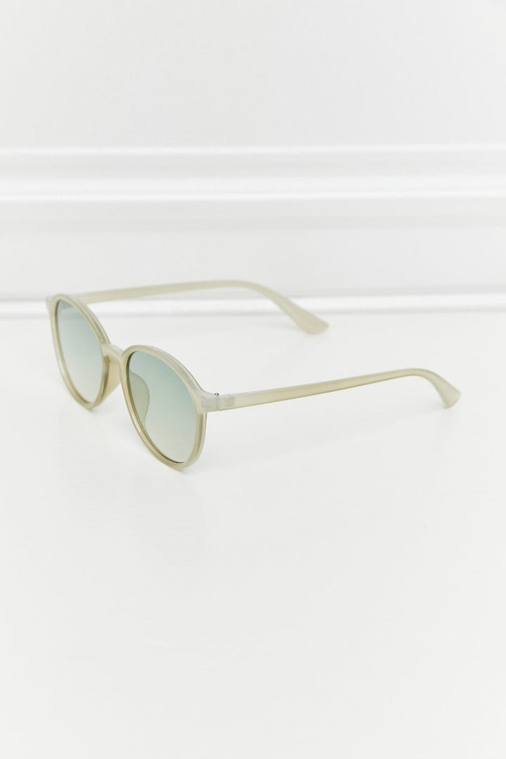 Trendsi Mist Green / One Size Full Rim Polycarbonate Frame Sunglasses