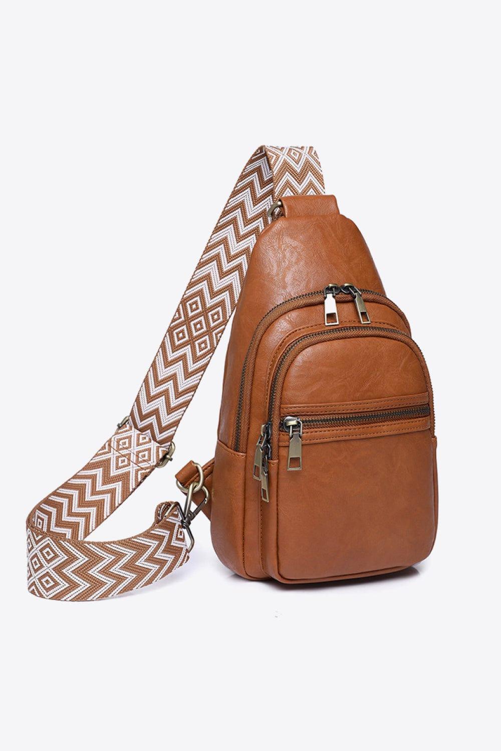 Trendsi Ochre / One Size Adored It's Your Time PU Leather Sling Bag