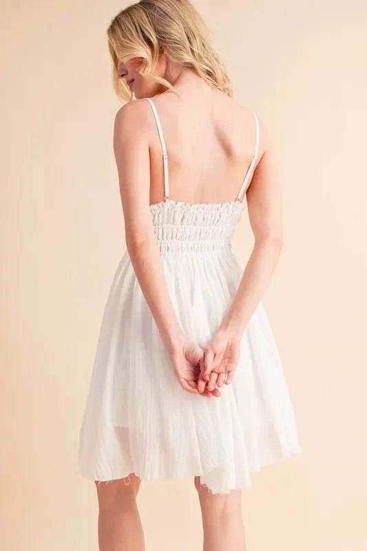 Trendsi Semi+Co Lace Detail Mini Came Dress