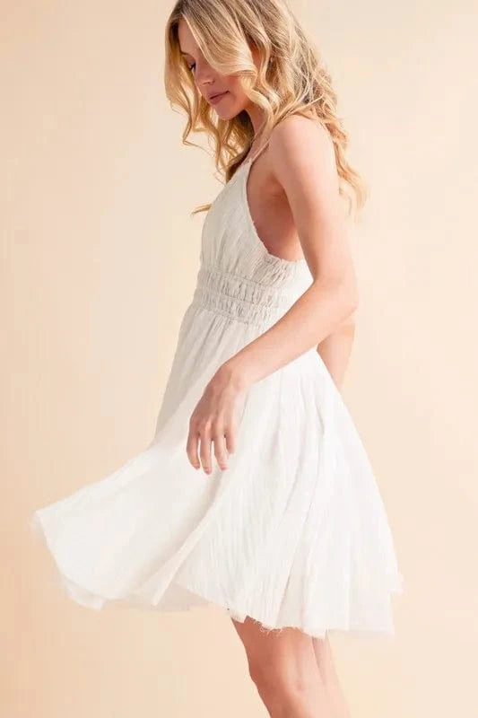 Trendsi Semi+Co Lace Detail Mini Came Dress