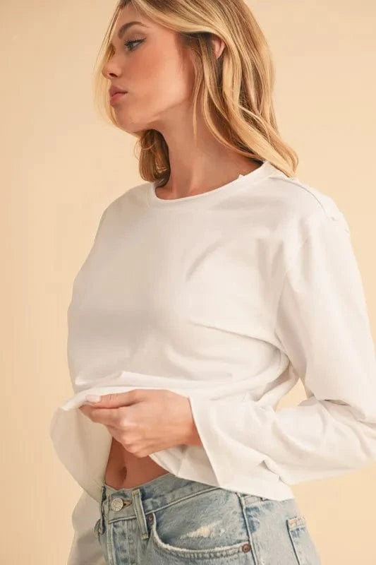 Trendsi Semi+Co Round Neck Long Sleeve T-Shirt