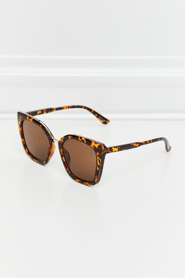 Trendsi sunglasses Tangerine / One Size Cat Eye Full Rim Polycarbonate Sunglasses