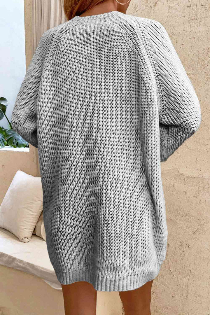 Trendsi Sweater dress Gypsy Tyla Lace-Up Mini Sweater Dress