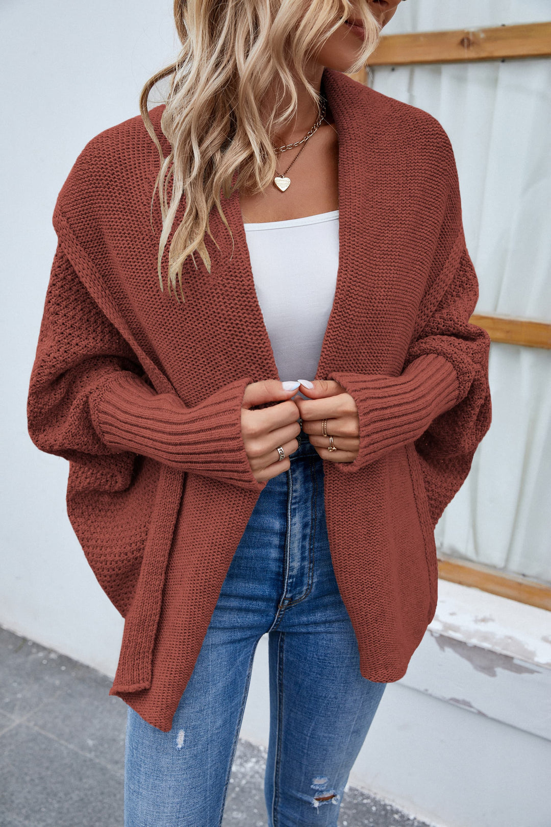 Trendsi sweater Gypsy Ally Open Front Long Sleeve Cardigan