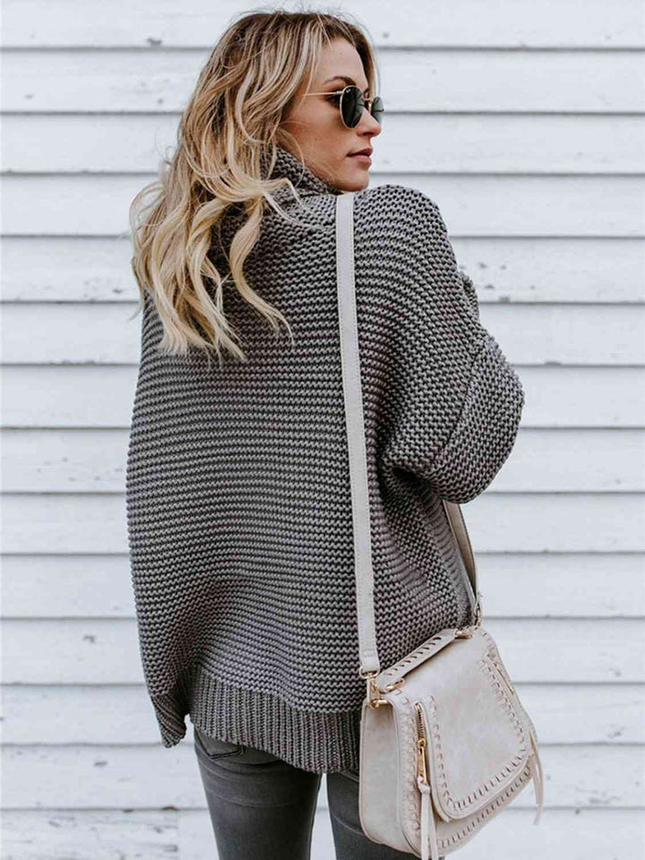 Trendsi sweater Gypsy Claudia Turtleneck Dropped Shoulder Sweater