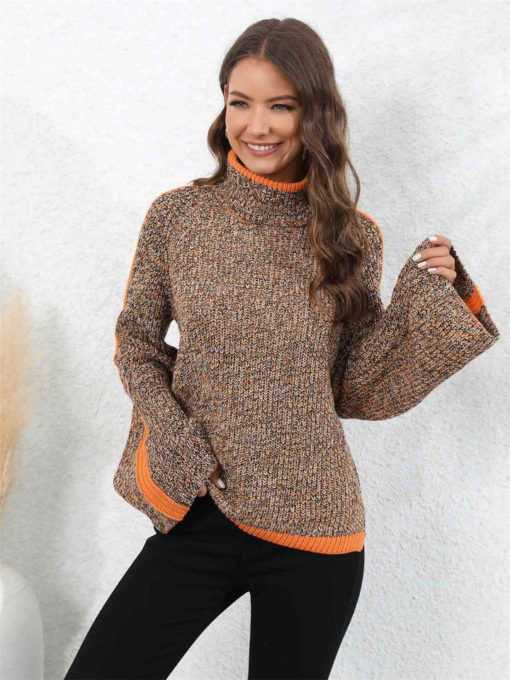 Trendsi sweaters Taupe / S Gypsy Heather Turtleneck Sweater