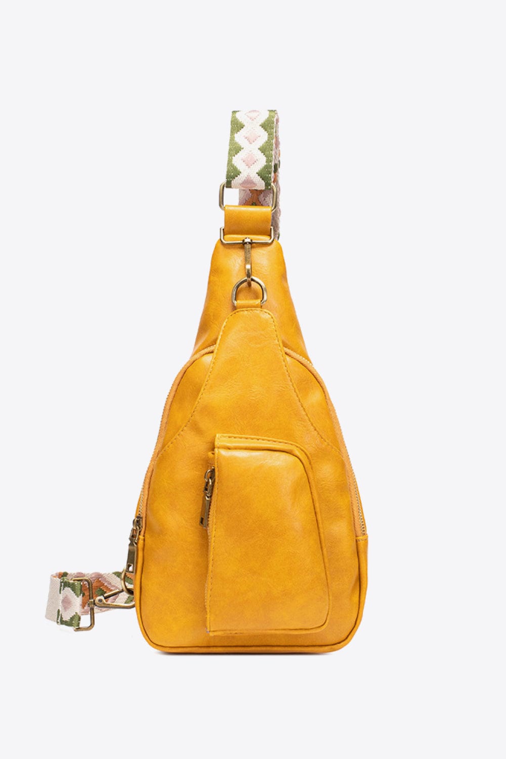 Trendsi Yellow / One Size All The Feels PU Leather Sling Bag