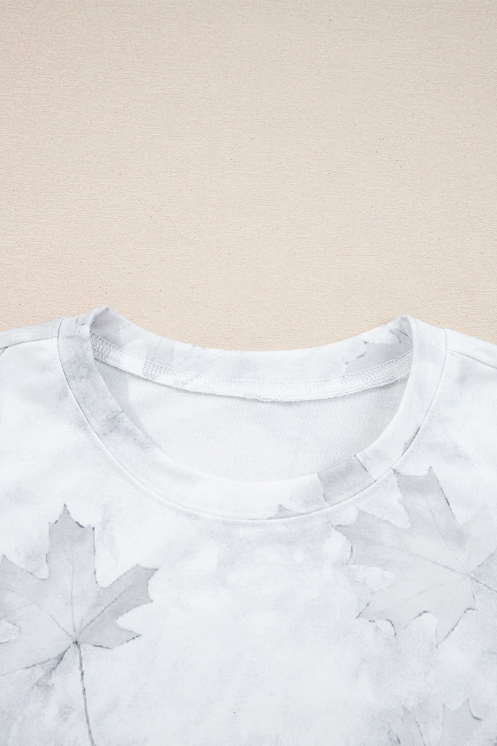 Beige Camo 2 Piece Lounge Set (Pullover + Shorts) - Trendy Two Piece Sets/Short Sets in Beige for Women | The802Gypsy