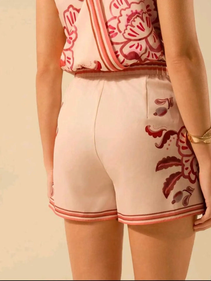 Coral Two Piece Sets/Short Sets with S