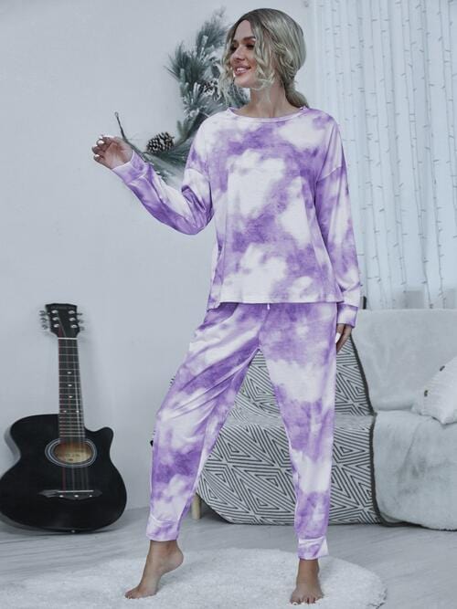 The802Gypsy Loungewear GYPSY-Tie dye Top and Drawstring Pants Lounge Set